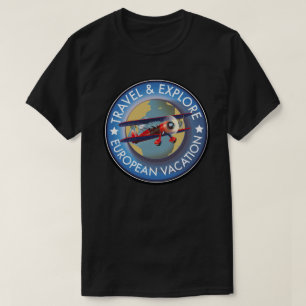 Resa och utforska europeisk vaccination t shirt