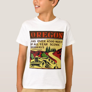 Resa Oregon sceniska huvudvägar Tee Shirt