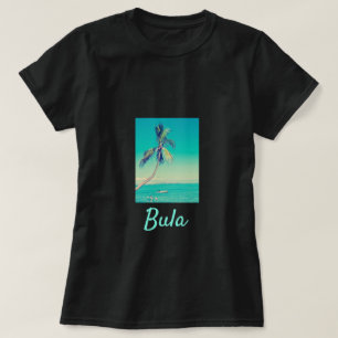 Resa på Fijiöarna Bula coconut handflatan träd T Shirt