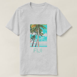 Resa på Fijiöarna (sommarkokokosnöt handflatan trä T Shirt