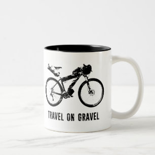 Resa på Gravel Bikepacking Två-Tonad Mugg