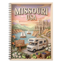 Resa på Missouri Lake Road genom Ozarks med slotte