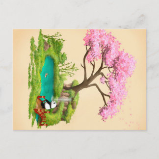 Resa Poscard | Helgdag Gift | Panda Bear Helg Vykort