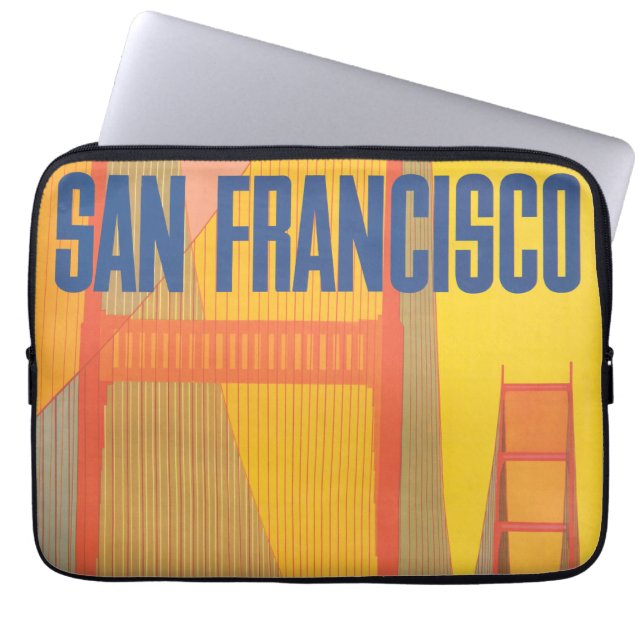 Resa poster för flygning mellan Twa och San Franci Laptop Fodral (Framsidan)