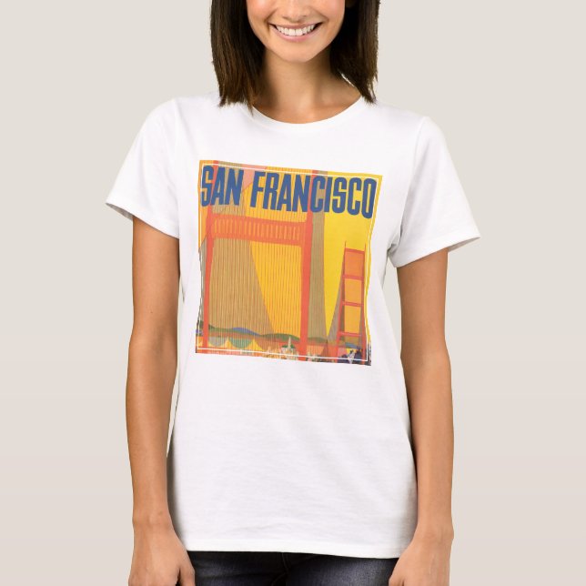 Resa poster för flygning mellan Twa och San Franci T Shirt (Framsida)