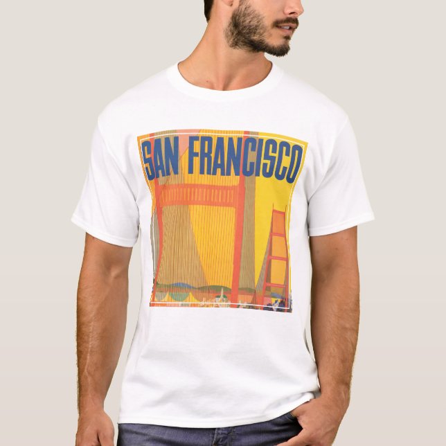 Resa poster för flygning mellan Twa och San Franci T Shirt (Framsida)