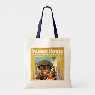 Resa poster for sunset route by Rail and Sea Tygkasse