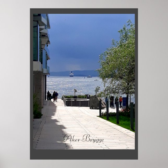 Resa Poster från Oslo, Norge (Framsidan)