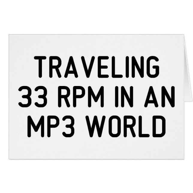 Resa r/min 33 hälsningskort (Framsidan Horizontal)