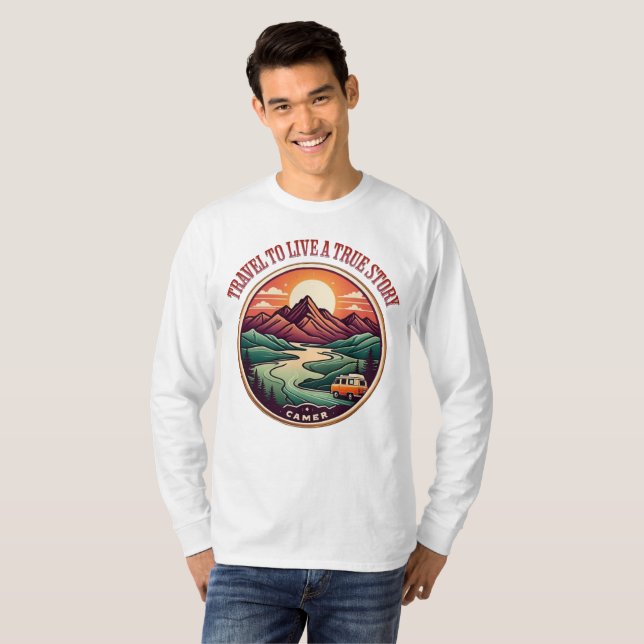 Resa Real Story Tee - No Fake Journeys Badge (Hel framsida)