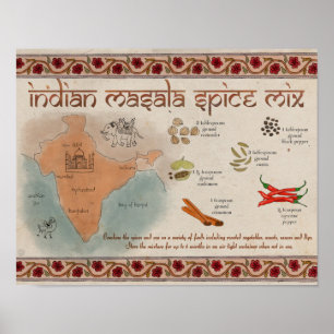 Resa receptaffischen: Indisk Masala Poster