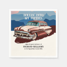 Resa Retro Klassisk Bil Tema 50-årsdag