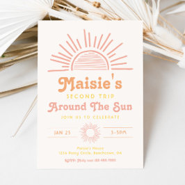 Resa runt inbjudan till Sol | Boho Birthday