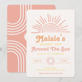 Resa runt inbjudan till Sol | Boho Birthday