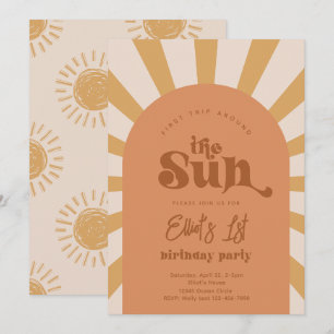 Resa runt inbjudan till Sol Girl Sol Inbjudan