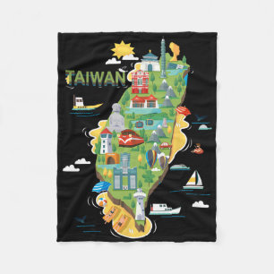 Resa runt om i Asien Taiwan Taipei Family Vacation Fleecefilt
