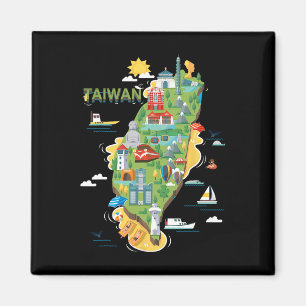 Resa runt om i Asien Taiwan Taipei Family Vacation Magnet