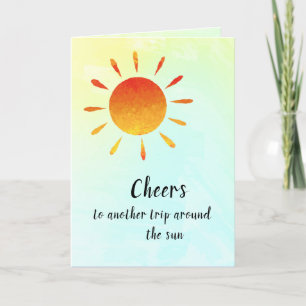 Resa runt Sol, fredligt Zen Birthday Card Kort