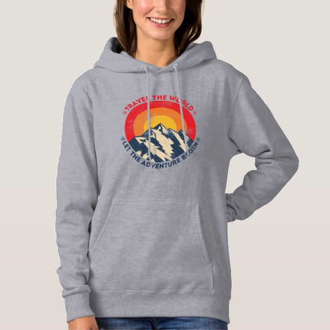 resa runt världen låt äventyret börja resa t shirt (Framsida)