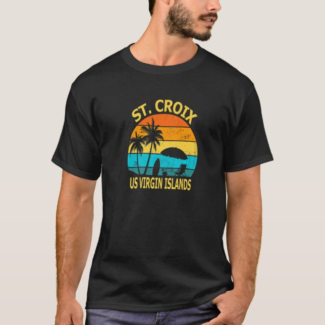 Resa St Croix Us Virgin Island Vacation Souvenir T Shirt (Framsida)