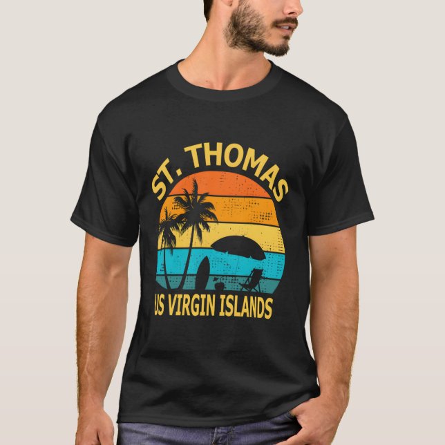 Resa St Thomas Us Virgin Islands Vacation Souven T Shirt (Framsida)