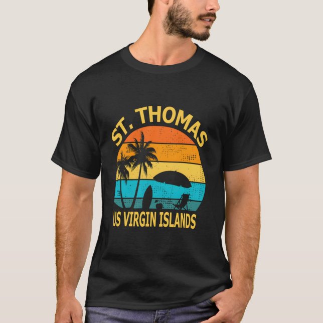 Resa St Thomas Us Virgin Islands Vacation Souven T Shirt (Framsida)