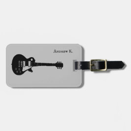 Resa svart rock gitarrmusik bagagebricka