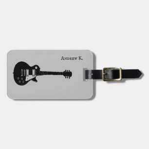 Resa svart rock gitarrmusik bagagebricka