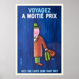 Resa Tåg Plan Bagage Retro Vintage Poster