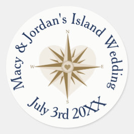 Resa teman för bröllopsmärken - Prickmärken Runt Klistermärke