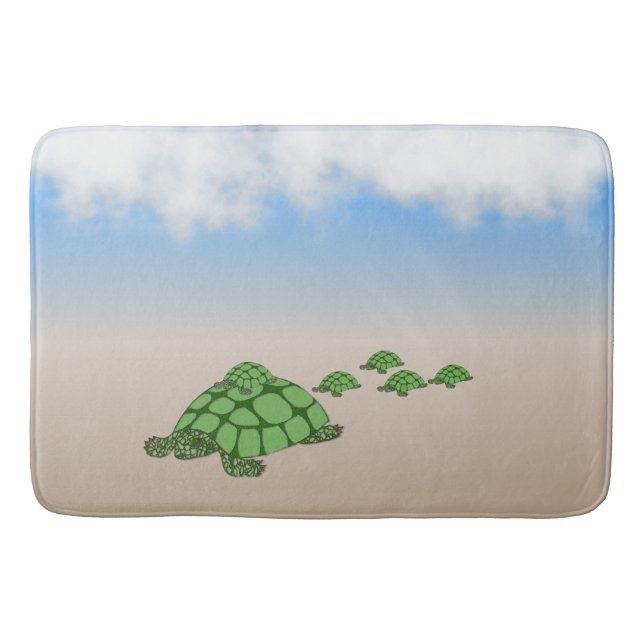 Resa Terrapin-familjen Badrumsmatta (Framsidan)