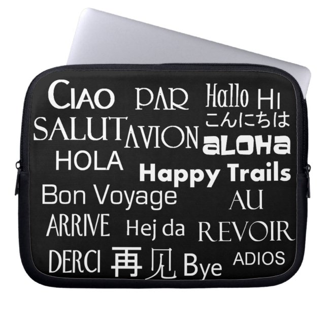 Resa texter laptop sleeve (Framsidan)