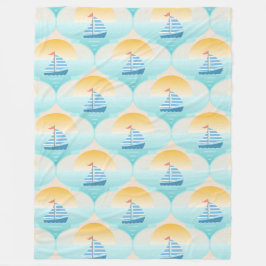 Resa till Beach Sailor Boat Fleecefilt