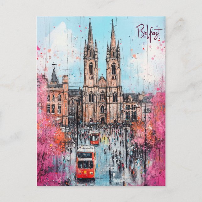 Resa till Belfast Northern Ireland Vykort (Framsida)