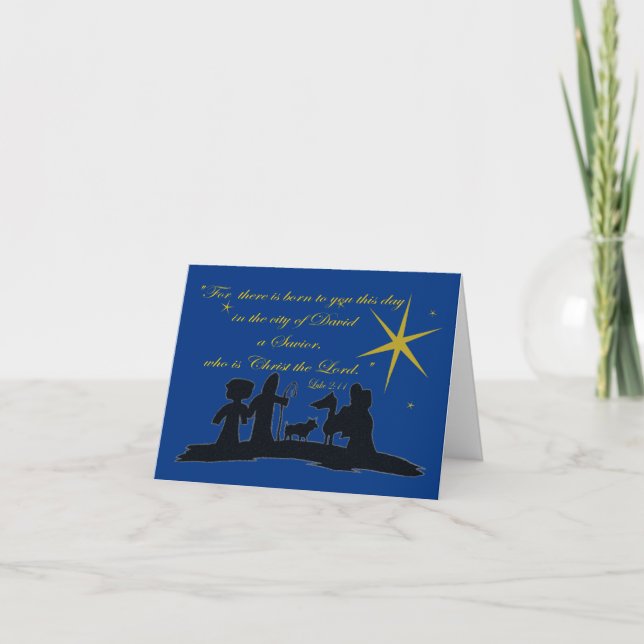 Resa till Bethlehem Notecard Helgkort (Framsida)
