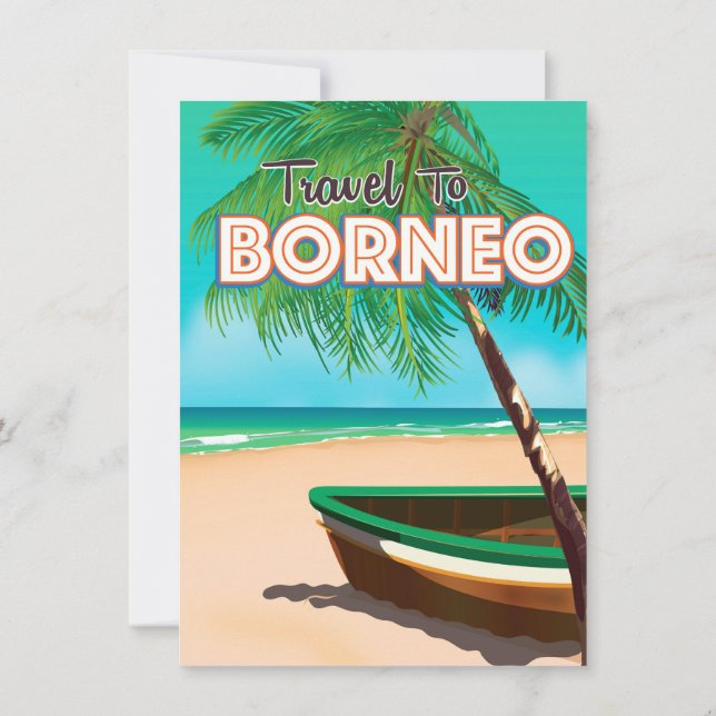 Resa till Borneo Inbjudningar (Baksida)