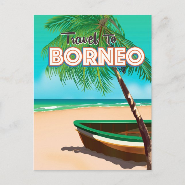 Resa till Borneo Vykort (Framsida)