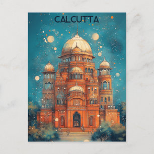 Resa till Calcutta Indien Vykort