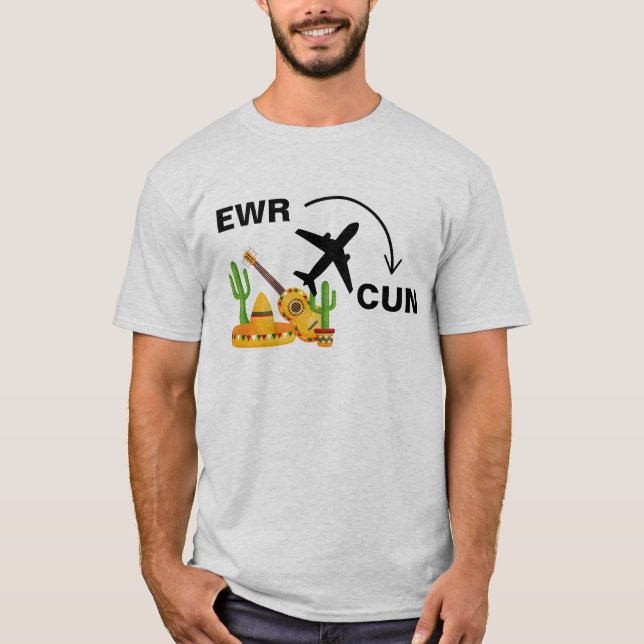 Resa till Cancun Mexiko T Shirt (Framsida)