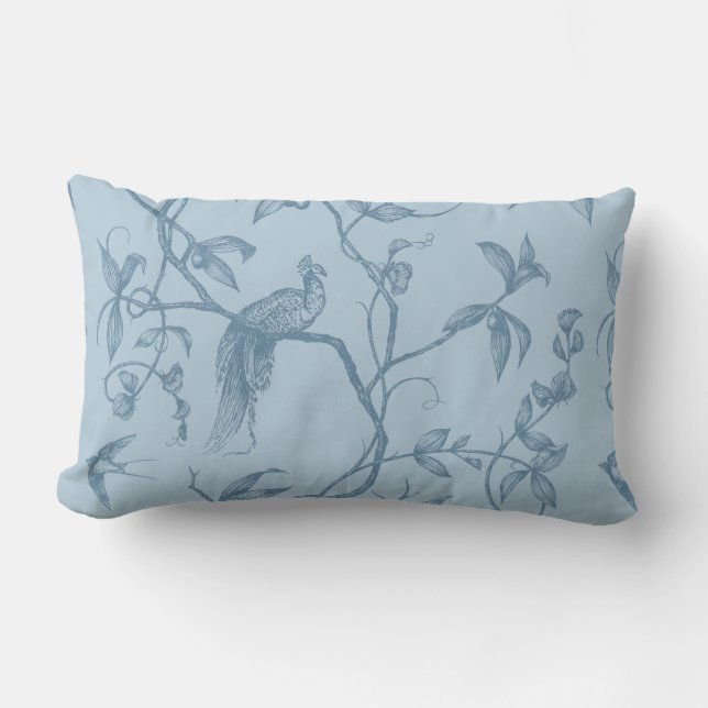 Resa till Chateau Peacock Blue Dekorativ kudde (Framsida)