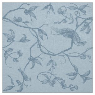 Resa till Chateau Peacock Blue Fabric Tyg