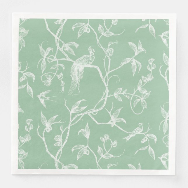 Resa till Chateau Peacock Grönt2 Pappersservett (Framsida)