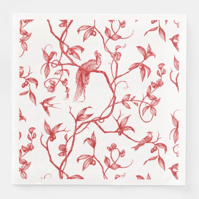 Resa till Chateau Peacock Red Pappersservett (Framsida)