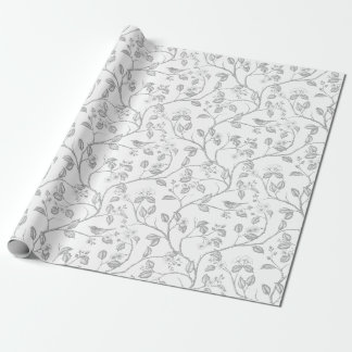 Resa till Chateau Warbler Grått Wrapping Papper Presentpapper