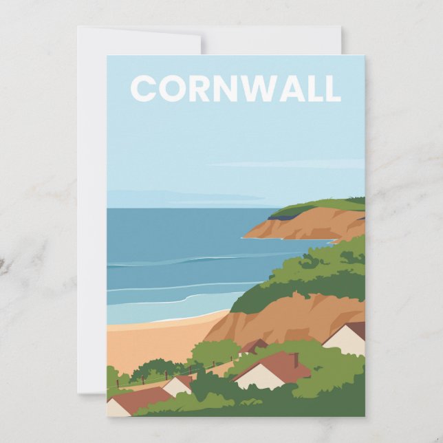 Resa till Cornwall Inbjudningar (Framsida)