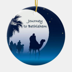 Resa till den Bethlehem prydnaden Julgransprydnad Keramik
