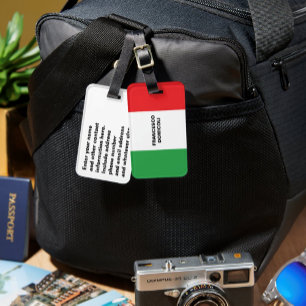 Resa till den italienska Flagga Italien Bagagebricka