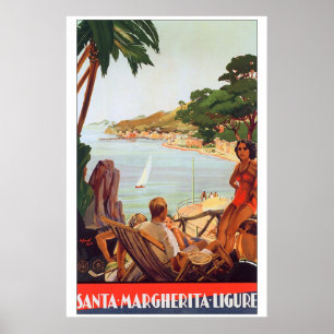 Resa till den Santa Margherita Ligure italien Poster