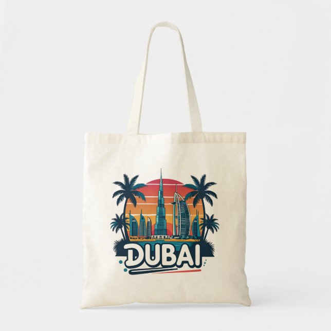 Resa till Dubai himmel Tygkasse (Framsidan)