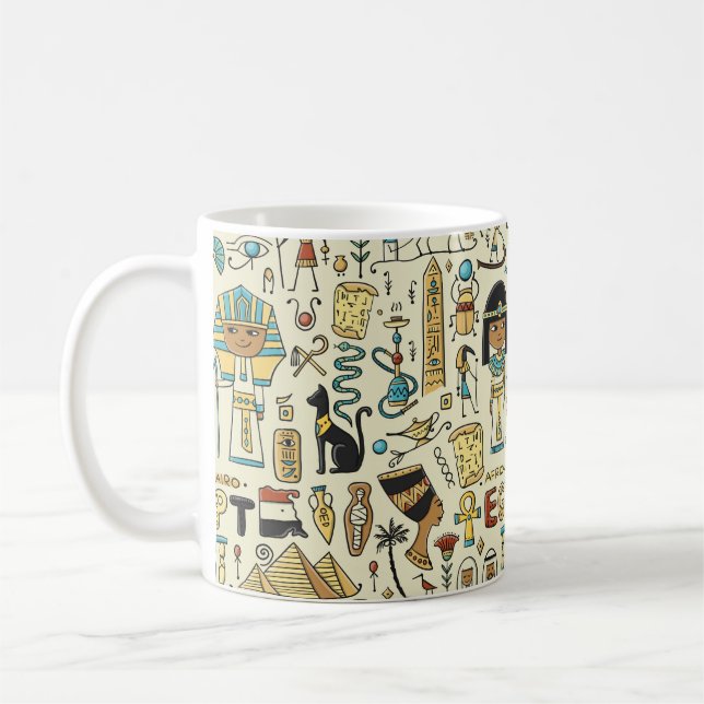 Resa till Egyptenen. Sömlös mönster Kaffemugg (Vänster)